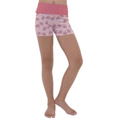 Squid Chef Pattern Kids  Lightweight Velour Yoga Shorts by sifis