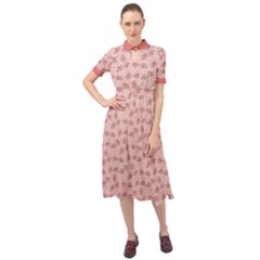 Squid Chef Pattern Keyhole Neckline Chiffon Dress by sifis