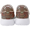 Red and White Color Swirls Men s Velcro Strap Shoes View4