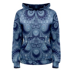 Royal Blue Swirls Women s Pullover Hoodie by SpinnyChairDesigns