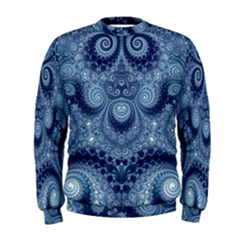 Royal Blue Swirls Men s Sweatshirt by SpinnyChairDesigns