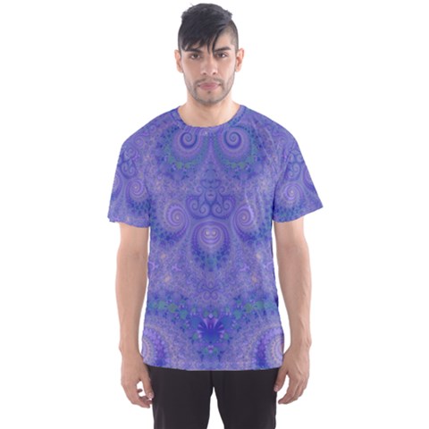 Mystic Purple Swirls Men s Sport Mesh Tee by SpinnyChairDesigns