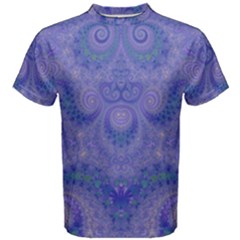 Mystic Purple Swirls Men s Cotton Tee by SpinnyChairDesigns