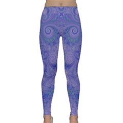 Mystic Purple Swirls Classic Yoga Leggings by SpinnyChairDesigns