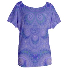 Mystic Purple Swirls Women s Oversized Tee by SpinnyChairDesigns