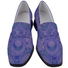Mystic Purple Swirls Women s Chunky Heel Loafers by SpinnyChairDesigns
