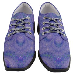 Mystic Purple Swirls Women Heeled Oxford Shoes by SpinnyChairDesigns