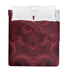 Burgundy Wine Swirls Duvet Cover Double Side (full/ Double Size) by SpinnyChairDesigns