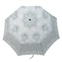 Ash Grey White Swirls Folding Umbrellas View1