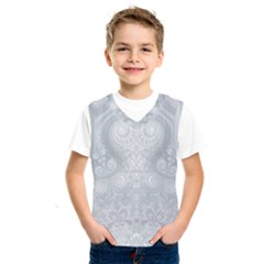 Ash Grey White Swirls Kids  Sportswear by SpinnyChairDesigns