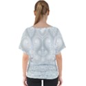 Ash Grey White Swirls V-Neck Dolman Drape Top View2