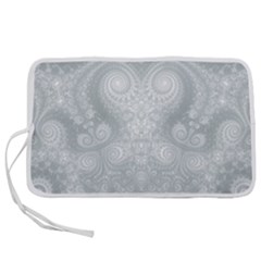 Ash Grey White Swirls Pen Storage Case (s) by SpinnyChairDesigns