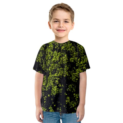 Nature Dark Camo Print Kids  Sport Mesh Tee by dflcprintsclothing