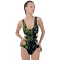 Nature Dark Camo Print Side Cut Out Swimsuit View1