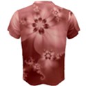 Coral Pink Floral Print Men s Cotton Tee View2