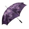 Royal Purple Floral Print Straight Umbrellas View2