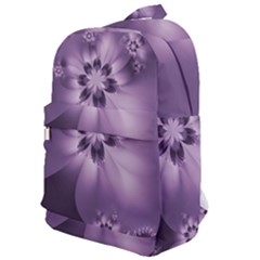 Royal Purple Floral Print Classic Backpack by SpinnyChairDesigns