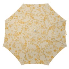 Yellow Flowers Floral Print Straight Umbrellas by SpinnyChairDesigns