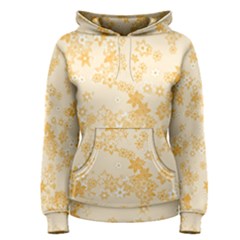 Yellow Flowers Floral Print Women s Pullover Hoodie