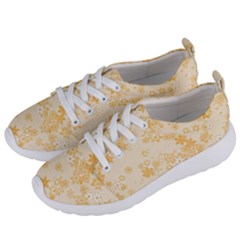 Yellow Flowers Floral Print Women s Lightweight Sports Shoes by SpinnyChairDesigns