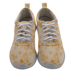 Yellow Flowers Floral Print Athletic Shoes by SpinnyChairDesigns