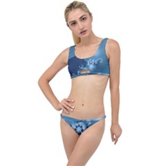 Steel Blue Flowers The Little Details Bikini Set