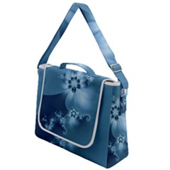 Steel Blue Flowers Box Up Messenger Bag by SpinnyChairDesigns