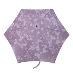 Lavender And White Flowers Mini Folding Umbrellas by SpinnyChairDesigns