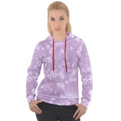 Lavender And White Flowers Women s Overhead Hoodie by SpinnyChairDesigns