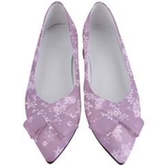 Lavender And White Flowers Women s Bow Heels by SpinnyChairDesigns
