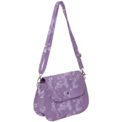 Lavender And White Flowers Saddle Handbag by SpinnyChairDesigns
