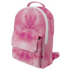 Pink Floral Pattern Flap Pocket Backpack (small) by SpinnyChairDesigns