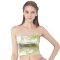 Olive Green With White Flowers Tube Top View1