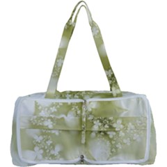 Olive Green With White Flowers Multi Function Bag by SpinnyChairDesigns