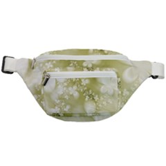 Olive Green With White Flowers Fanny Pack by SpinnyChairDesigns