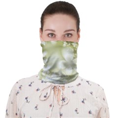 Olive Green With White Flowers Face Covering Bandana (adult) by SpinnyChairDesigns