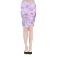 Unicorn Hearts Midi Wrap Pencil Skirt by MooMoosMumma