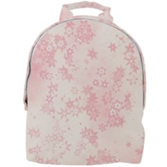 Baby Pink Floral Print Mini Full Print Backpack by SpinnyChairDesigns