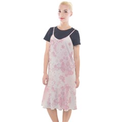 Baby Pink Floral Print Camis Fishtail Dress by SpinnyChairDesigns