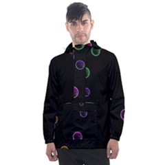 Bubble In Blavk Background Men s Front Pocket Pullover Windbreaker by Sabelacarlos