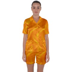 Honey Wave  Satin Short Sleeve Pyjamas Set by Sabelacarlos