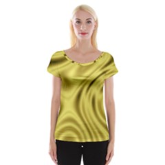 Golden Wave  Cap Sleeve Top by Sabelacarlos