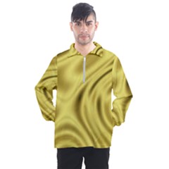 Golden Wave  Men s Half Zip Pullover by Sabelacarlos