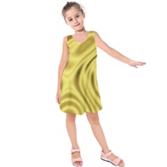 Golden Wave  Kids  Sleeveless Dress by Sabelacarlos