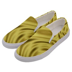 Golden Wave  Men s Canvas Slip Ons by Sabelacarlos