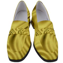 Golden Wave  Women s Chunky Heel Loafers by Sabelacarlos