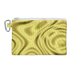 Golden Wave  Canvas Cosmetic Bag (large) by Sabelacarlos