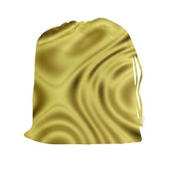 Golden Wave Drawstring Pouch (2xl) by Sabelacarlos