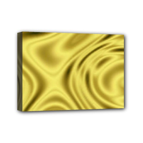 Golden Wave Mini Canvas 7  X 5  (stretched)