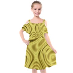 Golden Wave Kids  Cut Out Shoulders Chiffon Dress by Sabelacarlos
